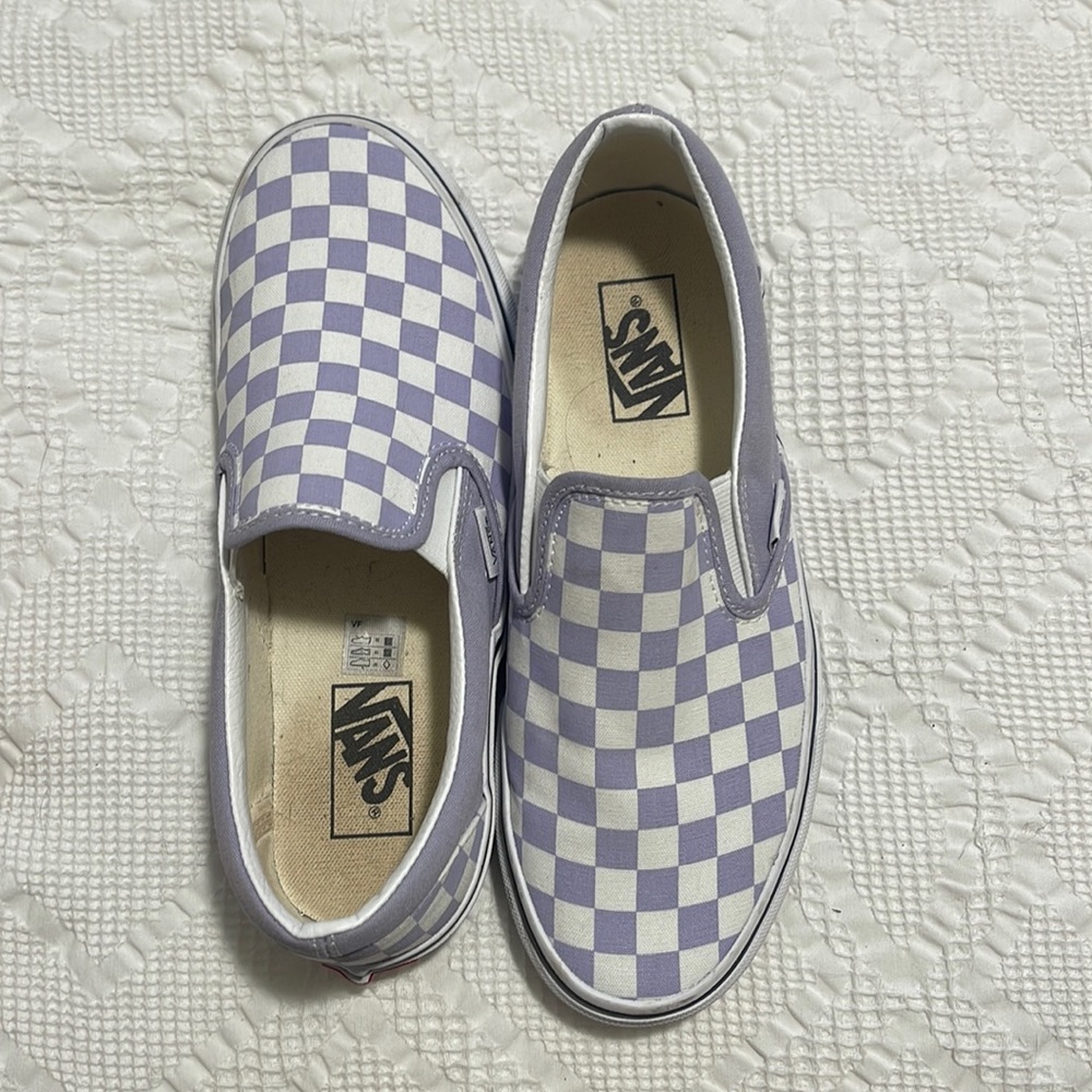 Purple Checkered Vans